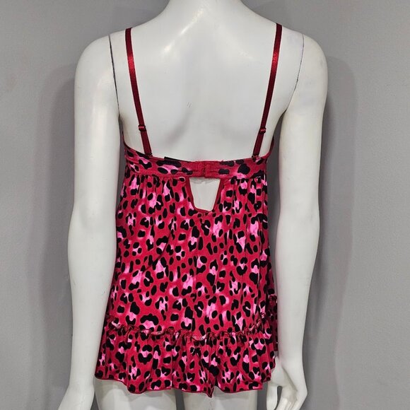 Leopard Print Babydoll Chemise Lingerie - Picture 4 of 8